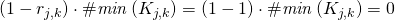 \left(1 - \ilpIsClassRemoved{j}{k} \right) \cdot \ilpClassLowerBound{j}{k} = \left (1 - 1 \right) \cdot \ilpClassLowerBound{j}{k} = 0